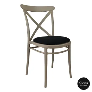 FL Cross Back Hospitality Outdoor Chair with Cushion thumbnail 1
