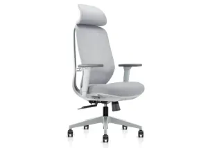 DD Nova Mesh Back Light Grey Task Chair with Headrest thumbnail 1