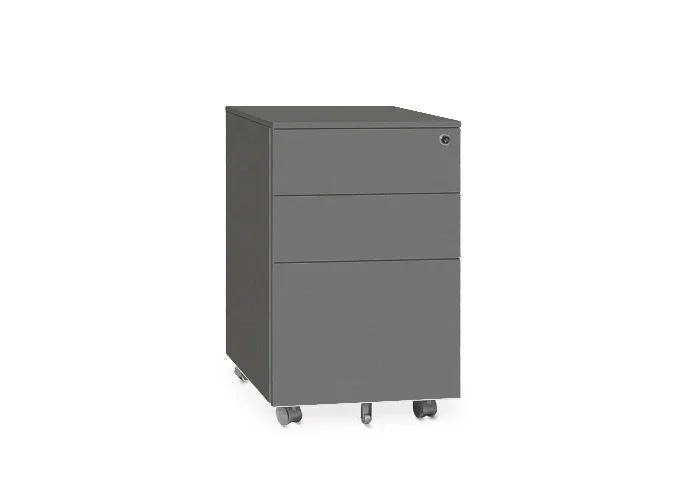 DD Lunar Metal 2 Drawer 1 File Mobile Pedestal