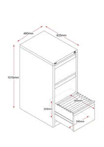 RL GO Vertical Filing Cabinets – 3 Drawer thumbnail 3