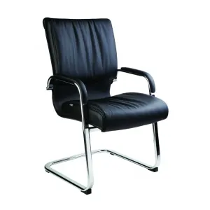 MA Lexus Chrome Cantilever Base PU Upholstered Visitor Armchair thumbnail 1