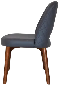 EZ Albury Solid Timber Walnut Colour Stained Upholstered Hospitality Dining Chair thumbnail 15