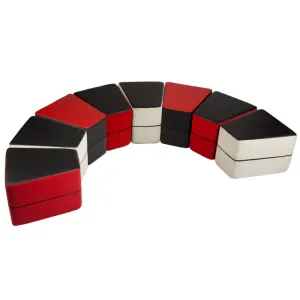 MA Slice Fabric Upholstered Ottoman thumbnail 4