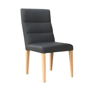 MD Malhouse Genuine Leather Timber Leg Dining Chair thumbnail 1
