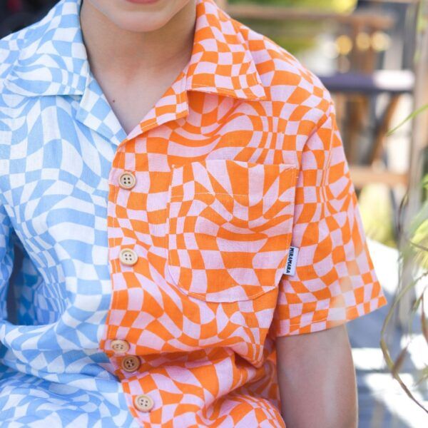 Miramara Designs - Kids linen shirt-checkered