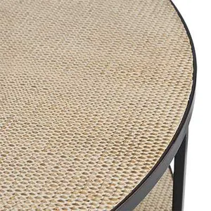 SH Marina Round Black Metal Framed Coffee Table thumbnail 2