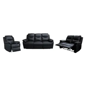 VI Sussex Leather Upholstered Single Seater Recliner Lounge thumbnail 3