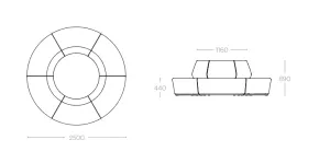 OL Motion Disc 3 Seater Reception Area Lounge thumbnail 3