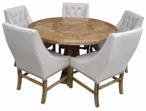 MF Ronde Recycled Elm Timber Round Dining Table thumbnail 6