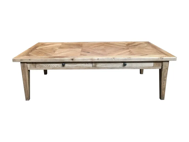 MF Queens Solid Timber 2 Drawer Coffee Table