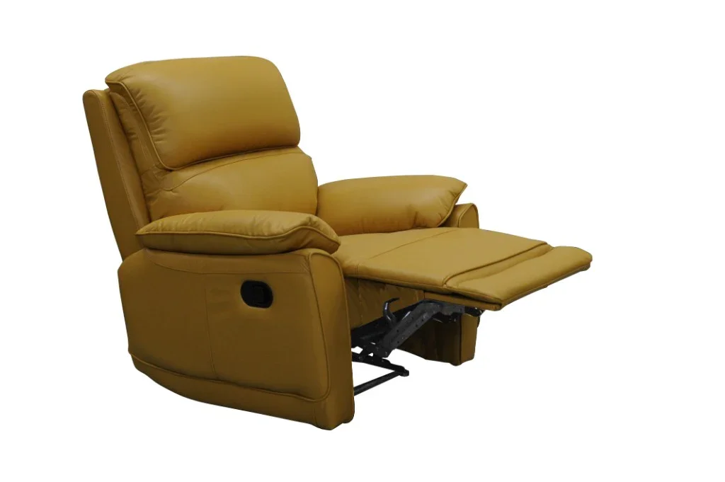 VI York Leather Upholstered Single Seater Recliner Lounge