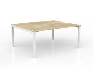 OL Axis 2-User Double Sided Workspace – Oak Top White Frame thumbnail 10