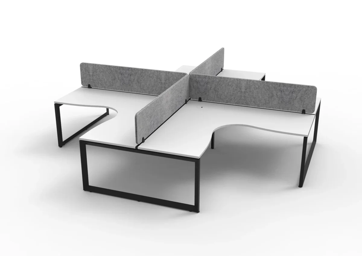 RL Infinity Profile Leg 4 People Corner Workstation with Screen thumbnail 13