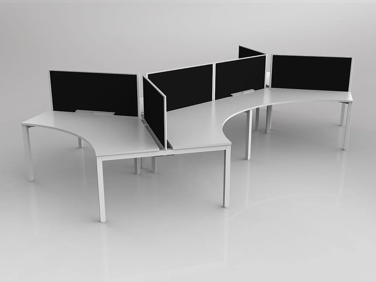 OL Axis 6 User 120° Workstation with Screen - Breathe Fabric thumbnail 13