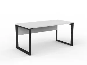 OL Anvil Straight Desk with Modesty – White Top with Black Frame thumbnail 5