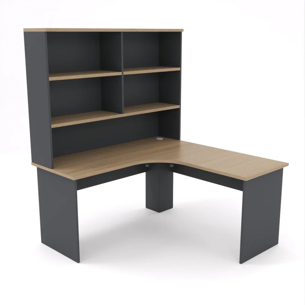 OL AltoSystem Melamine Board Corner Desk with Hutch