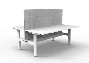 RL Boost Static 2-User Double Sided Workstation with Grey Eco Panel Screen thumbnail 7