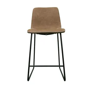 VI Silvester PU Leather Upholstered Metal Leg Bar Stool thumbnail 1