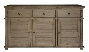 VI Cresswell Solid Timber 3 Door 3 Drawer Buffet thumbnail 1