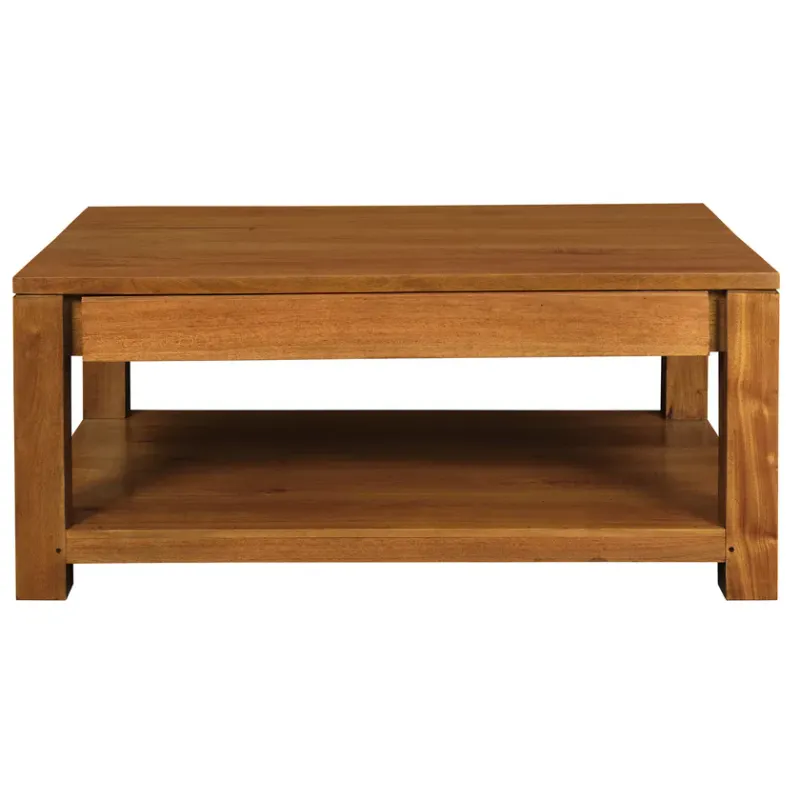 CT Amsterdam Solid Mahogany Timber 2 Drawer Coffee Table