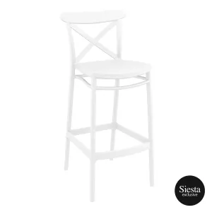 FL Sky Hospitality Square Folding Bar Table & Cross Barstool Set thumbnail 8