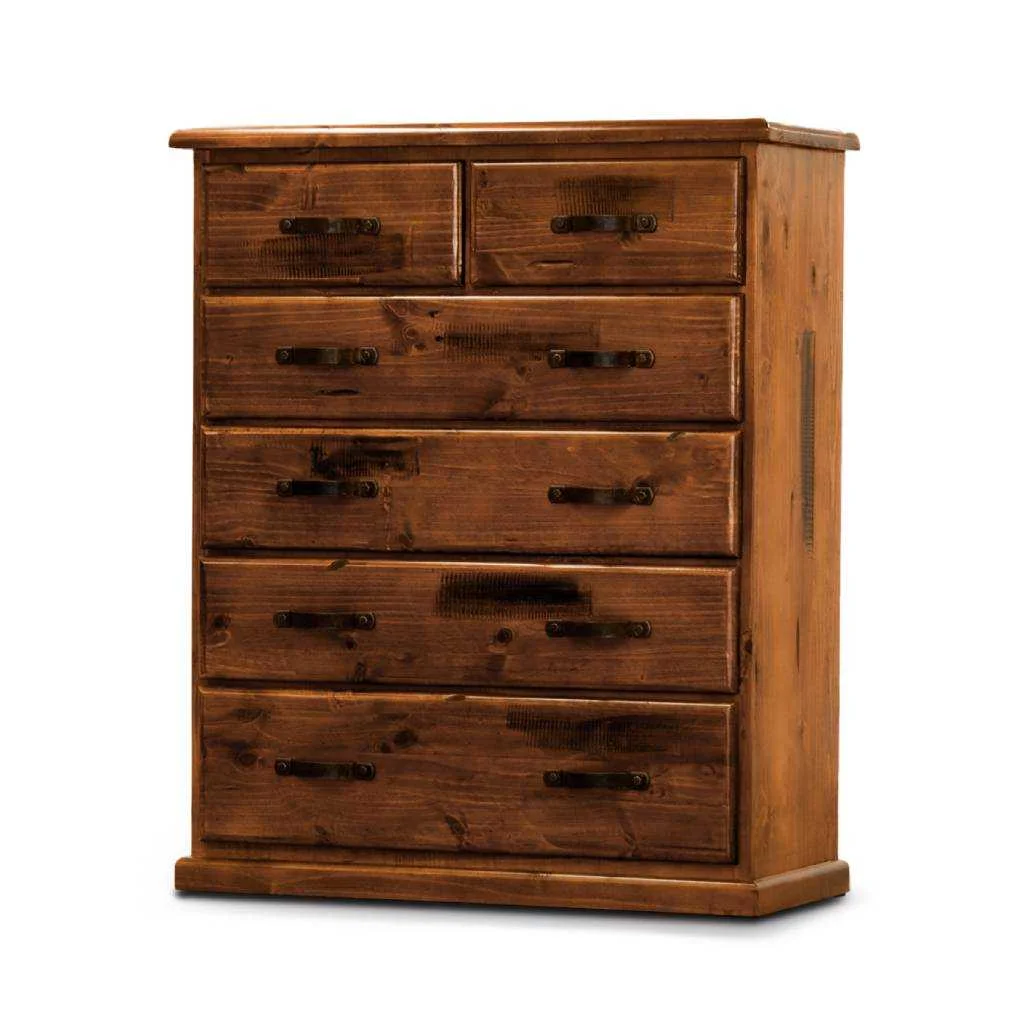 VI Jamaica Solid Timber Traditional Design 6 Drawer Tallboy