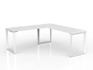 OL Anvil Melamine Top Metal Frame Office Desk with Return thumbnail 8