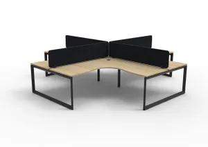 RL Infinity Loop 4 People Corner Workstation with Ecopanel Screen thumbnail 1