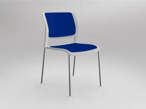 OL Game Fabric Upholstered Breakout Chair -4 Legs White Shell thumbnail 20