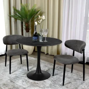 VI Spin Metal Pedastal Base Round Dining Table thumbnail 4