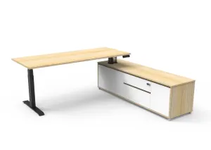 RL Boost Height Adjustable Executive Desk with Return Cabinet thumbnail 3