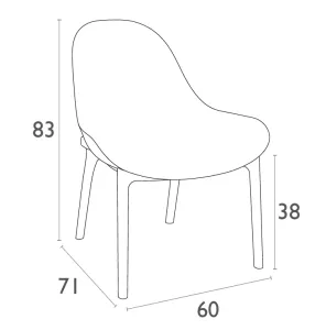 FL Sky Hospitality Outdoor Lounge Chair thumbnail 4