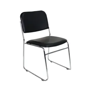 RL Evo PU Leather Upholstered Chrome Sled Base Visitor Chair thumbnail 1