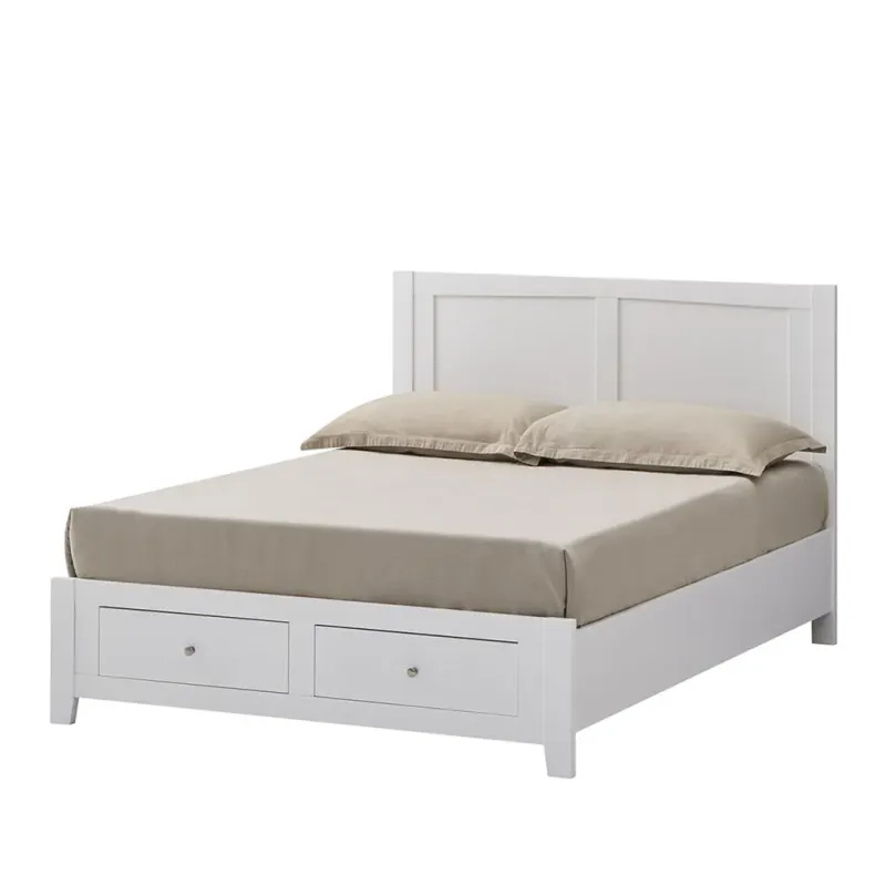 VI Lunar Solid Timber Bed with 2 Bed-end Drawers