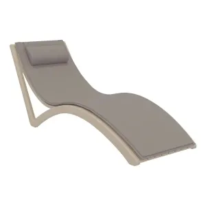 FL Slim Hospitality Stackable Sunlounger with Cushion & Pillow thumbnail 5