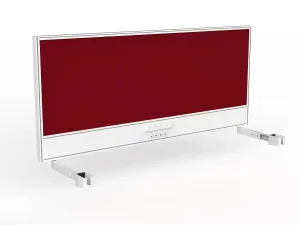 OL Studio Screen with Ducting for Agile Individual Desk – Splice Fabric with White Frame thumbnail 3