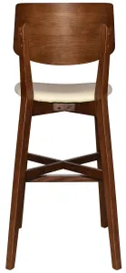EZ Phoenix Light Walnut Stained Solid Timber Framed Barstool thumbnail 6