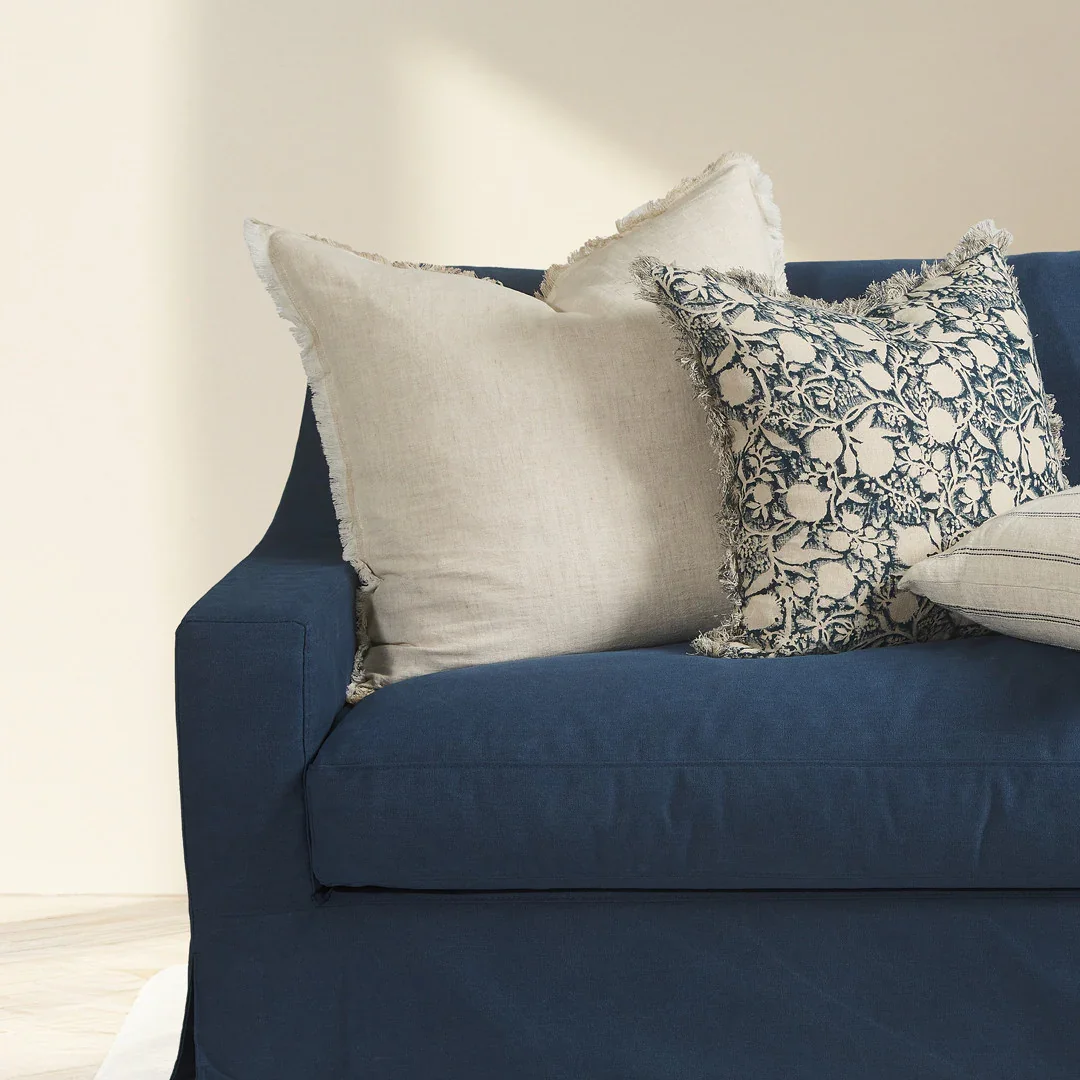 SH Indii 3 Seater Sofa, Blue