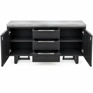 VI Maze Concrete Top Solid Timber 2 Door 3 Drawer Buffet thumbnail 3