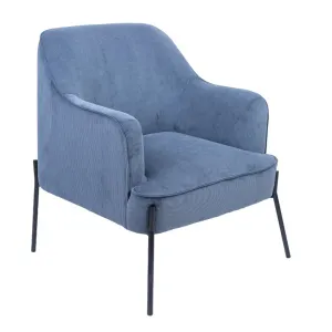 VI Seven Fabric Upholstered Metal Leg Armchair thumbnail 6