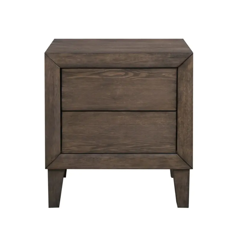 Sueno 2 Drawer Bedside Table, Café Grey
