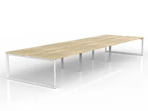 OL Anvil 6-User Double Sided Workspace – Oak Top with White Frame thumbnail 10