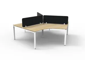RL Infinity 120 Degree Profile Leg 3 User Workstation with Eco Panel Screen thumbnail 5
