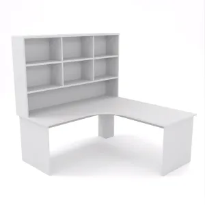 OL AltoSystem Melamine Board Corner Desk with Hutch thumbnail 6