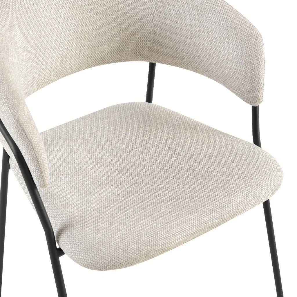 VI Primo Fabric Upholstered Metal Leg Dining Chair thumbnail 6