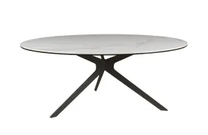 VI Flip Ceramic Top Metal Leg Round Coffee Table thumbnail 1