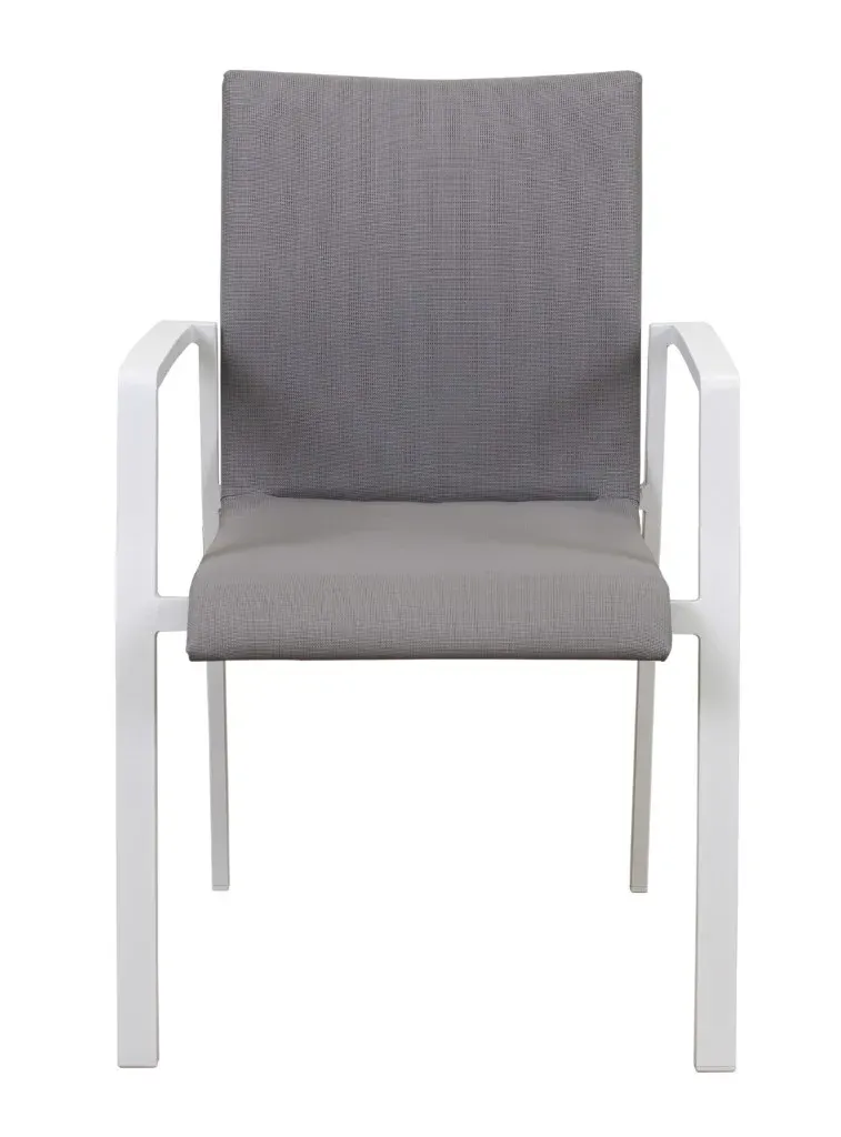 VI Baska Aluminium Framed Outdoor Stackable Dining Chair with Cushion