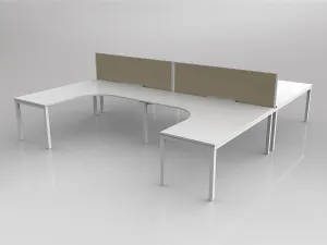 OL Axis 4 User H-Shape 90° Workstation with Screen - Breathe Fabric thumbnail 16