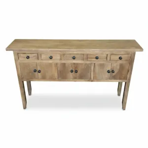 MF Rudolph Recycled Timber 5 Drawer 6 Door Hall Table thumbnail 9