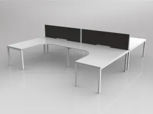 OL Axis 4 User H-Shape 90° Workstation with Screen - Breathe Fabric thumbnail 14